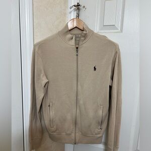 Polo by Ralph Lauren Men's Beige Zip-Up Sweater